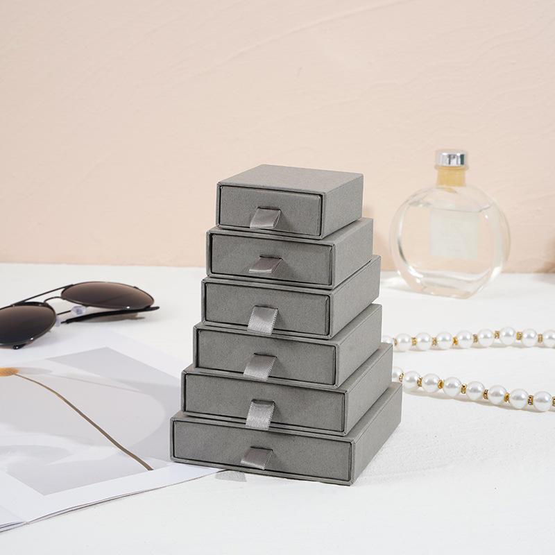 SSeeSY Custom Logo Rigid Cardboard Jewelry Box Personalized Paper Gift Packaging Case for Necklace Pendant Ring Earring